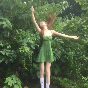 高级绝美度假法式 泡温泉泳衣女 复古小胸聚拢遮肚显瘦保守分体裙式