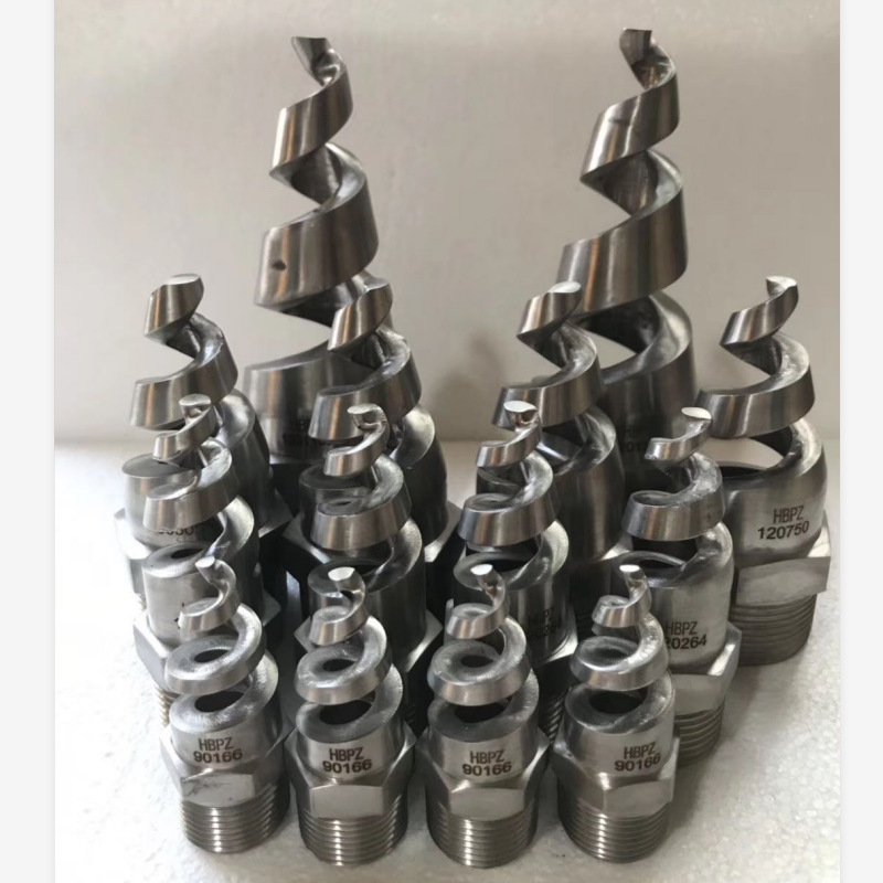 不锈钢螺旋实心锥喷嘴喷头机加工2205316L2507哈氏合金1.4529C276