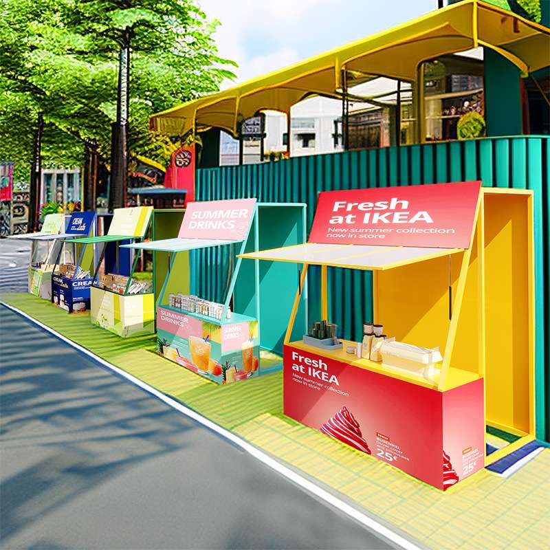 网红广场景区摆摊架文创活动摊位架夜市美食小吃架商场促销展示架