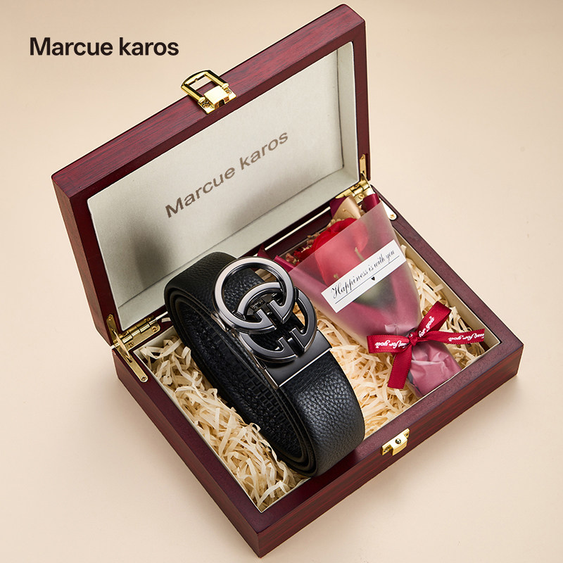 正品Marcue Karos皮带男款2026新款高档品牌男士腰带年轻人裤带潮