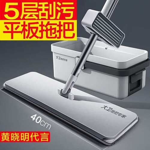 大卫平板拖把大号家用懒人一拖净2023新款免手洗拖地拖布两用净P1