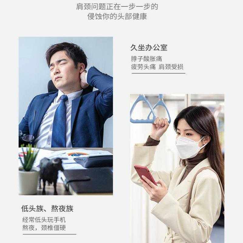 颈椎枕脖枕充气脖子充气家用拉伸靠枕型护颈携式三管颈托颈部可