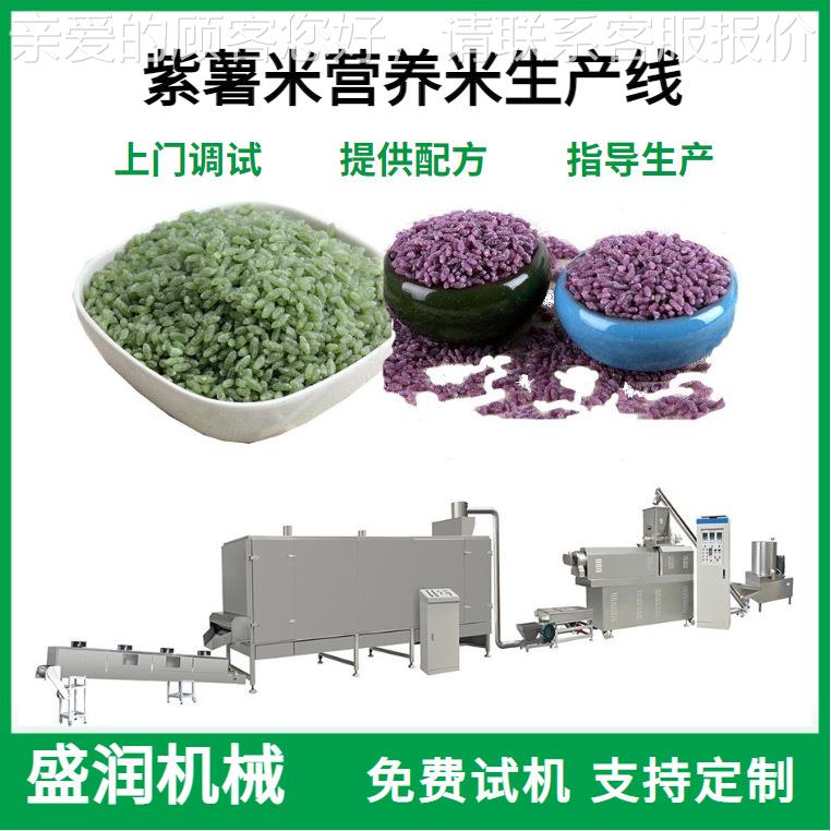 五谷重组营养米生产线人 自热米饭加工设备 紫薯米生产机器