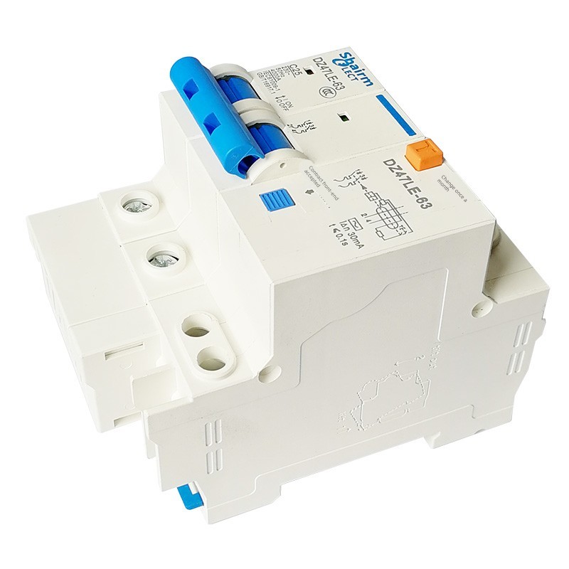 上海人民家用漏保2P空气开关带漏电保护器热水器63A防触电断路器