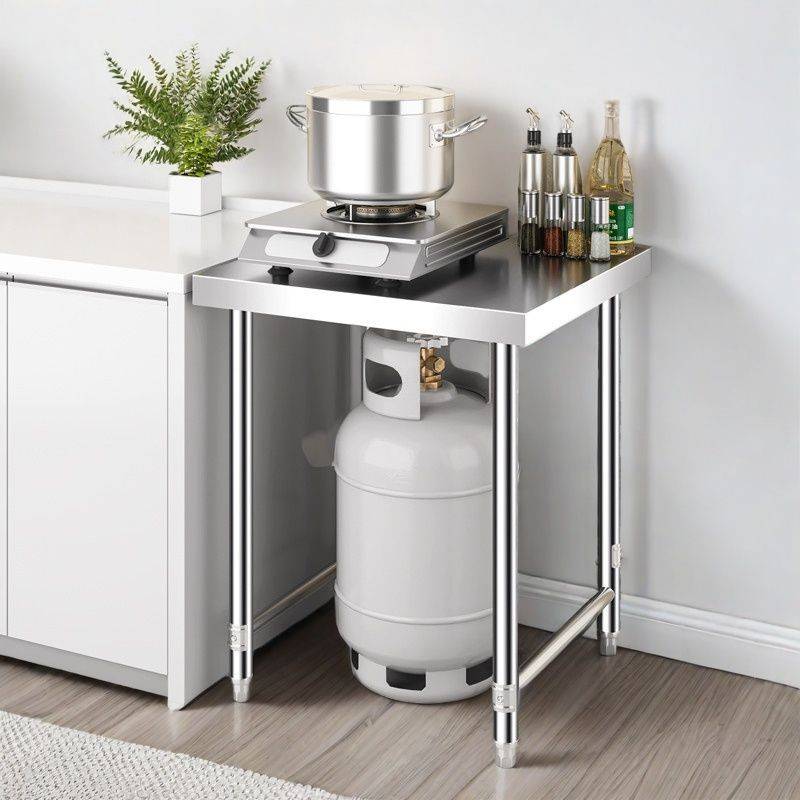 定做不锈钢拆装工作台双层饭店家用厨房操作切菜台商用打荷包装台