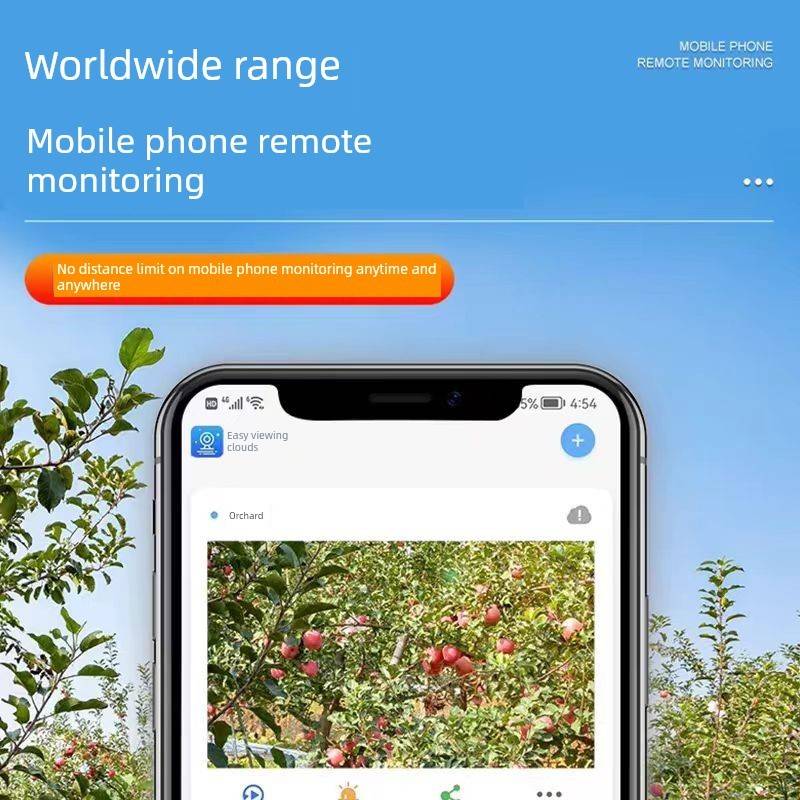 太阳能监控摄像头360度无盲点手机遥控器户外高清夜视4g无电无网