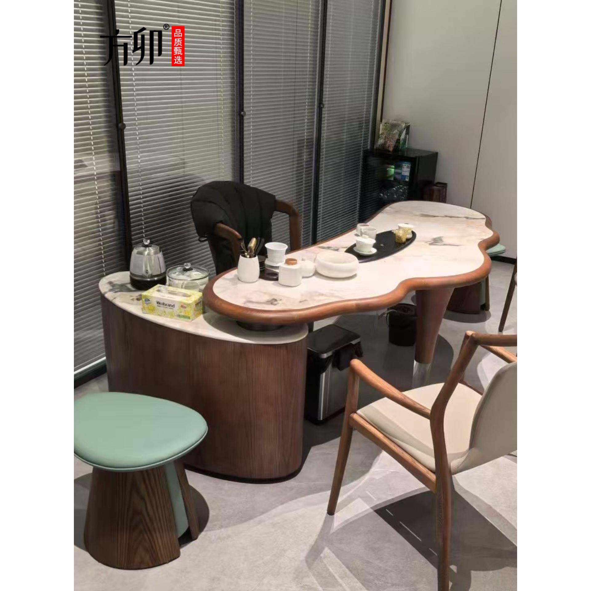 方卯新中式黑胡桃木实木茶桌椅组合家用简约茶室客厅禅意泡茶台,住宅家具,家用茶台/茶桌,淘宝优惠券,粉丝福利购,淘宝优惠卷