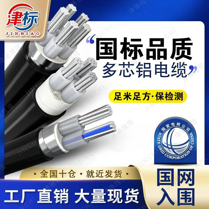 国标铝芯电缆线 线2 3 5芯16 25 35 50 120平方铝线 线电线 线铝