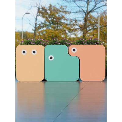 户外花箱景观花池公园广场儿童游乐场铁艺定制组合花坛栅栏幼儿园