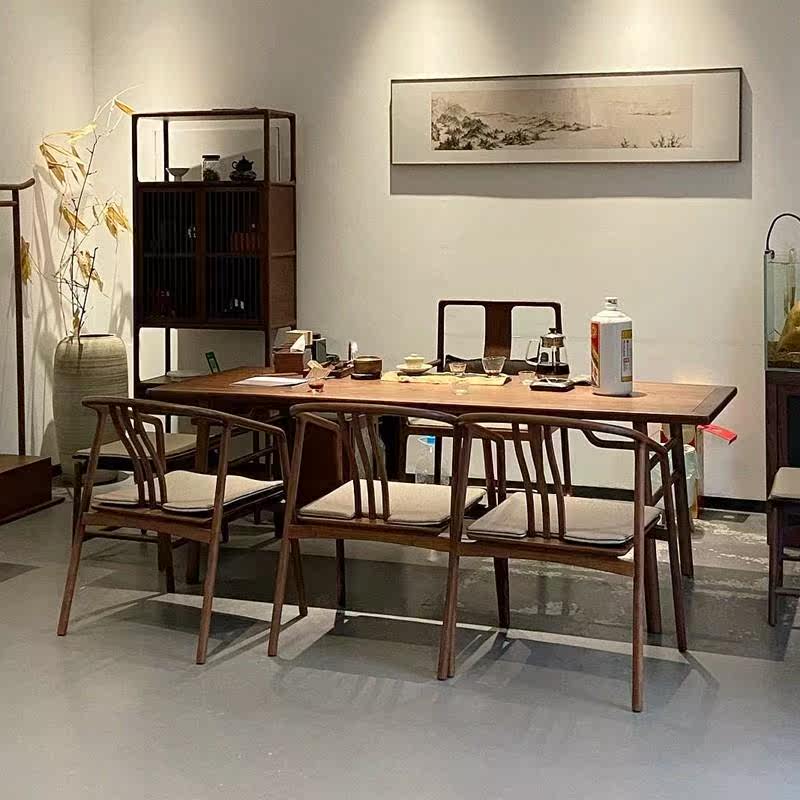 新中式北美黑胡桃木宋式美学茶桌椅禅意茶室功夫泡茶台办公室家具,住宅家具,家用茶台/茶桌,淘宝优惠券,粉丝福利购,淘宝优惠卷