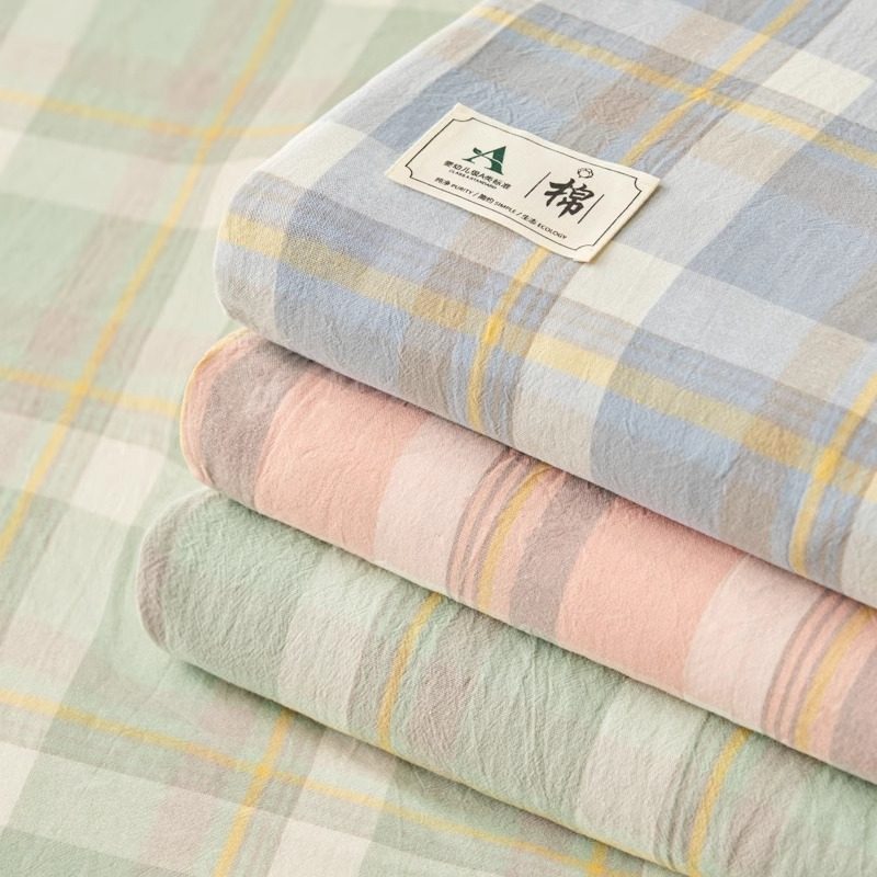 A类全棉水洗棉床单单件100纯棉夏季学生宿舍单双人被单枕套三件套