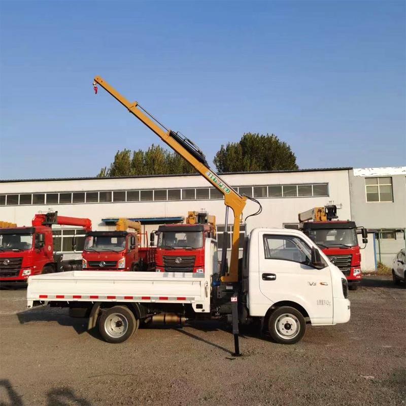 高栏车2吨折臂吊 3吨全液压伸缩移动小吊机 汽车底盘折臂吊改装