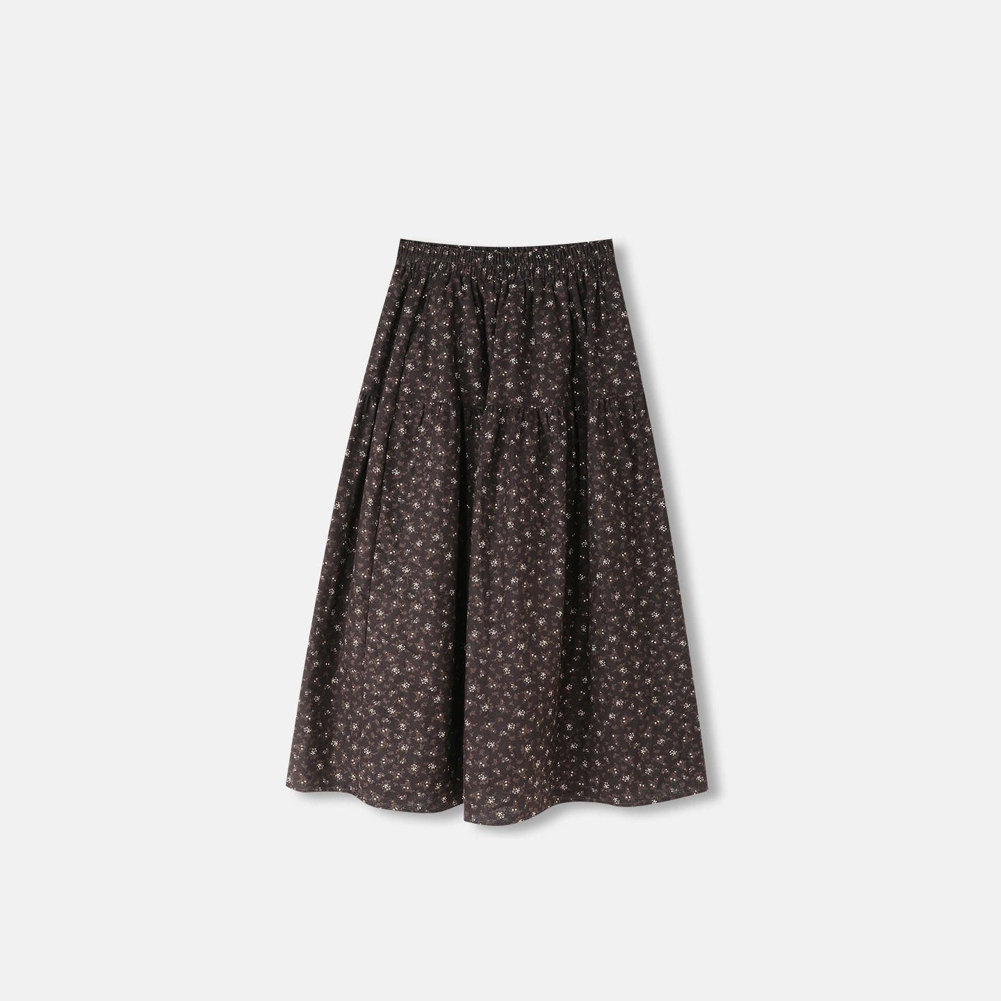 【呼呼严选专享】简约百搭氛围感碎花拼接半裙