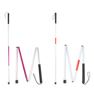 盲杖 可折叠盲人拐n棍手杖 反光盲棍袋四折导盲杖盲人用品拐杖盲