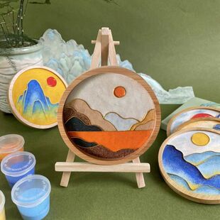 三八妇女节手工掐丝珐琅DIY材料包杯垫景泰蓝画摆件社区学生活动