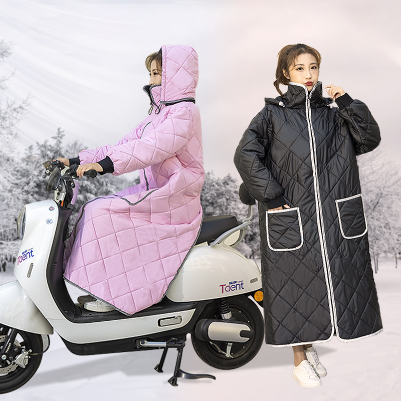 速发加动车挡风被冬季加四电厚电瓶摩托车防风罩绒季通用春秋保暖