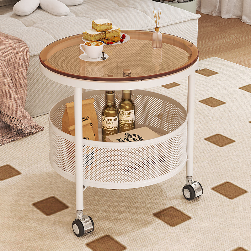 速发沙发边几可桌动玻璃茶几小子移客厅小户型边柜2024新款置物小