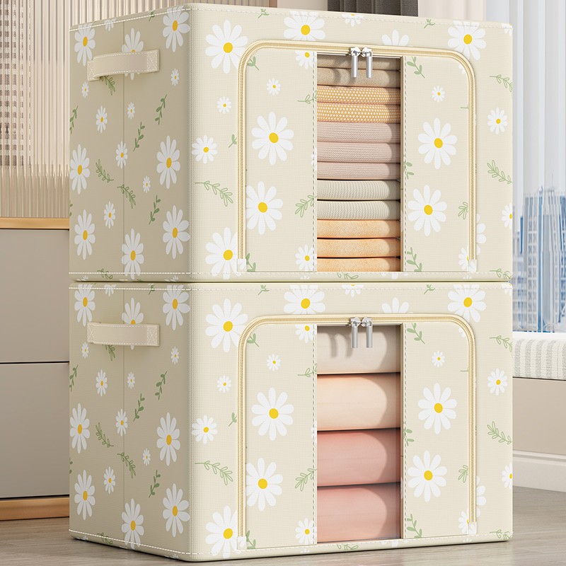 速发衣服艺纳箱家柜布收衣用衣物整理盒大容量筐袋储物箱子神器
