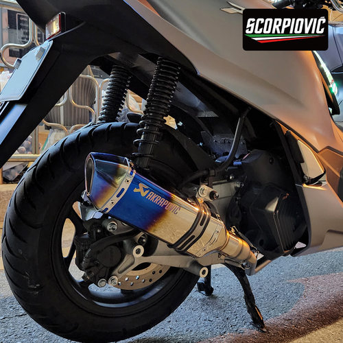 小六角半蓝尾段排气管摩托机车仿赛街跑地平线51MM通用R3ZX4R