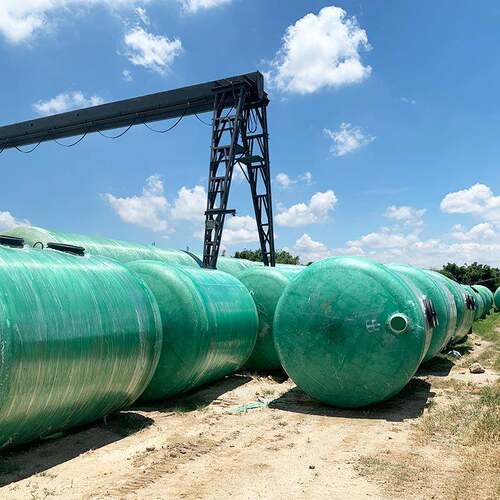 埋380玻璃钢化粪池地式沉淀式池一体污水处理地埋农村家用式净化