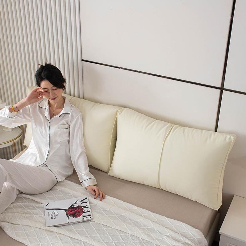 QOJ2024新日系面包款块床头靠垫猫抓线轻奢款床皮上靠压枕沙发靠