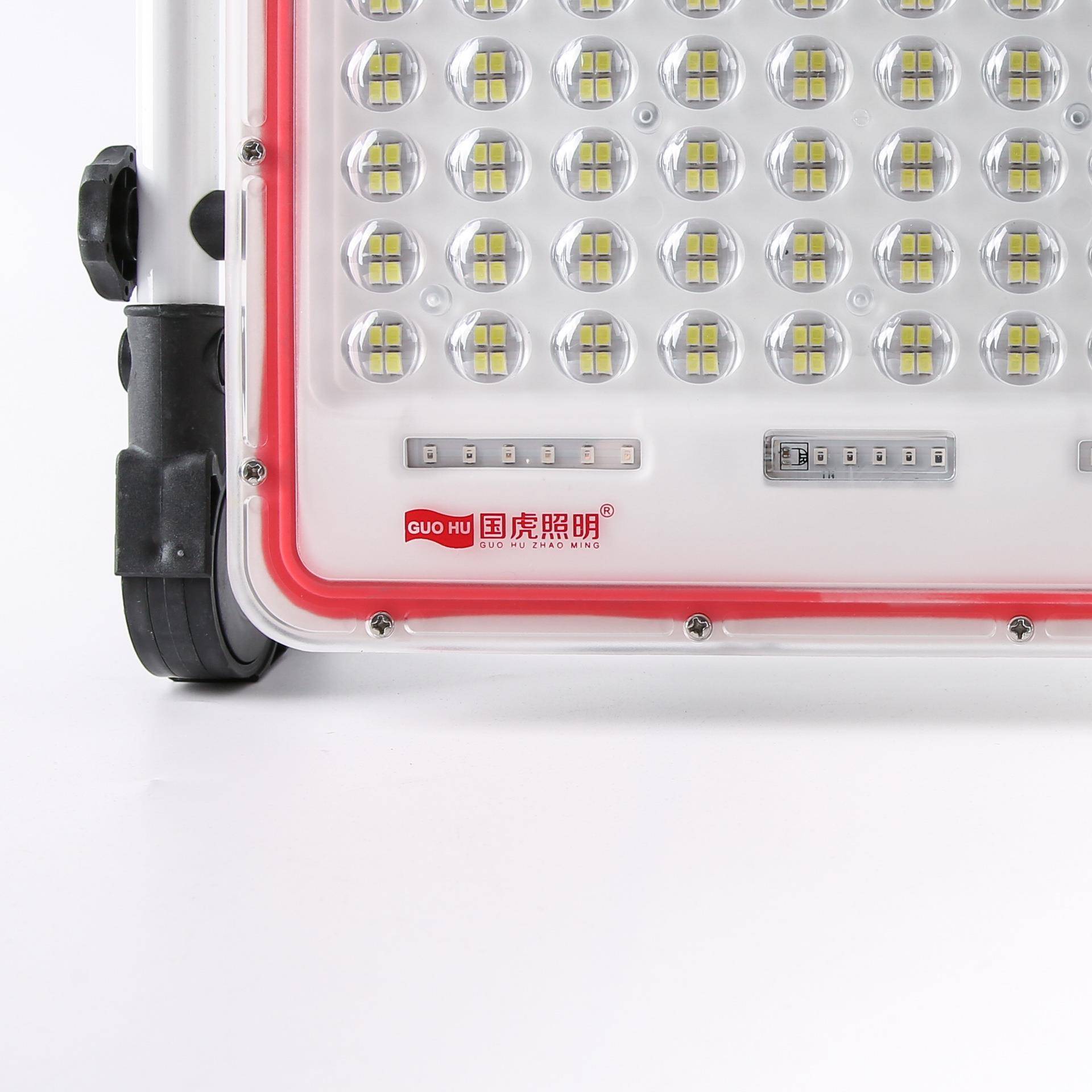 现货国虎充电式投光灯200W/400W户外工地车间仓库大功率照明
