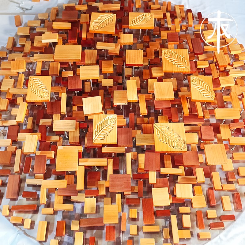现货大型创意立体实木壁饰壁画酒店售楼处墙面装饰挂件圆形装置艺图片