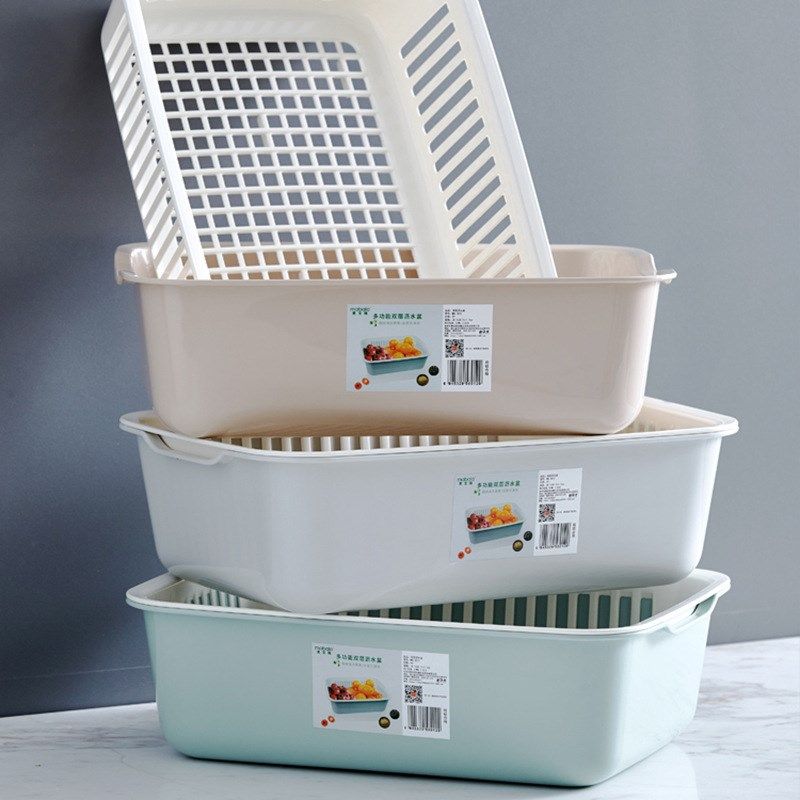 大号多功能厨房收纳篮洗r菜盆火锅菜篮子双层沥水篮沥水篮/漏水筛,餐饮具,洗菜盆/沥水篮/漏水筛,淘宝优惠券,粉丝福利购,淘宝优惠卷