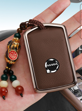 适用沃尔沃S90钥匙套o男新款XC90汽车用品2023款真皮改装壳v90扣