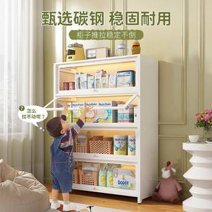 家用钢制书柜防尘书架铁皮柜玻璃展示柜落地柜子收纳柜储物柜