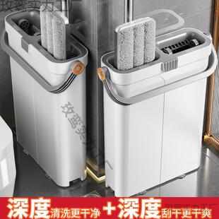 干湿两用喷水拖把家用一拖净拖地布免手洗平板懒人墩布桶神器 新款