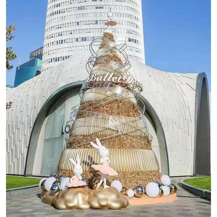 大型圣诞树装置圣诞美陈装置艺术商业美陈圣诞场景摆件圣诞节布置