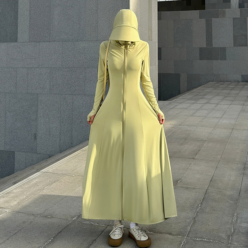 茉寻浪漫防晒衣女夏季冰丝透气全身长版抗UV防晒服外套防晒服