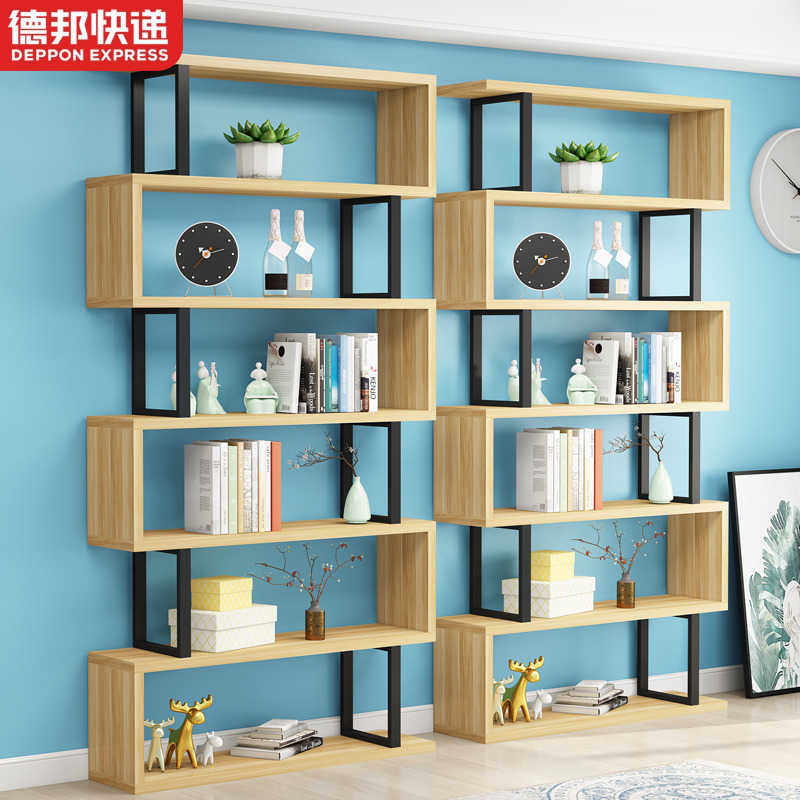 书架置物架落地客厅隔断收纳展示架子现代简约儿童铁艺多层储物柜