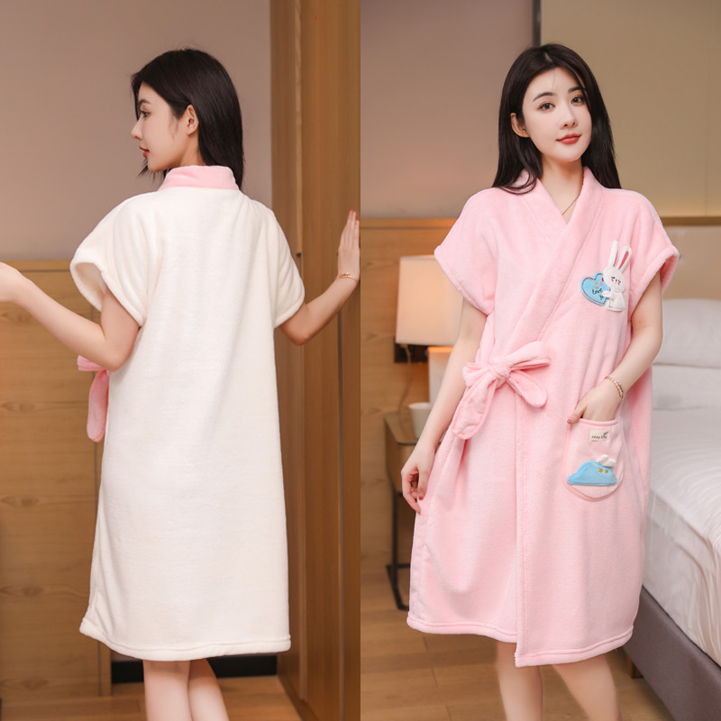 浴巾女夏可穿式可裹全身游泳浴袍比全棉纯棉吸水速干2025新款大人
