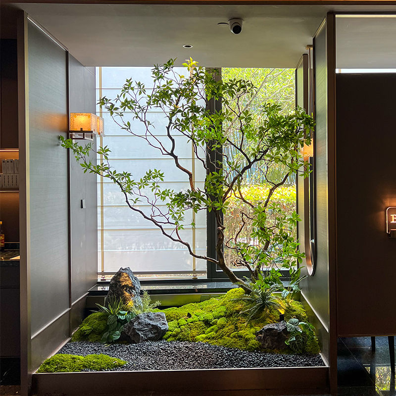 精马醉木绿植造景橱窗植物室内仿真榕树装饰树大型假树简约景观
