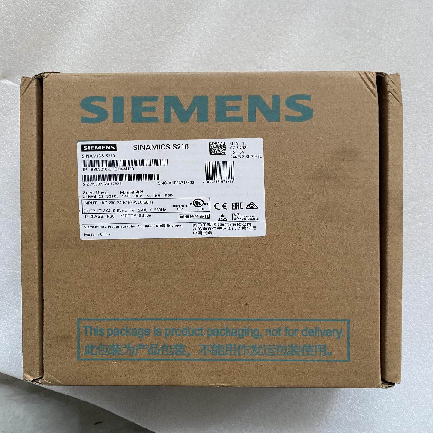 （议价）子驱动器6SL3210-5HB10-4UF0，工程剩余，