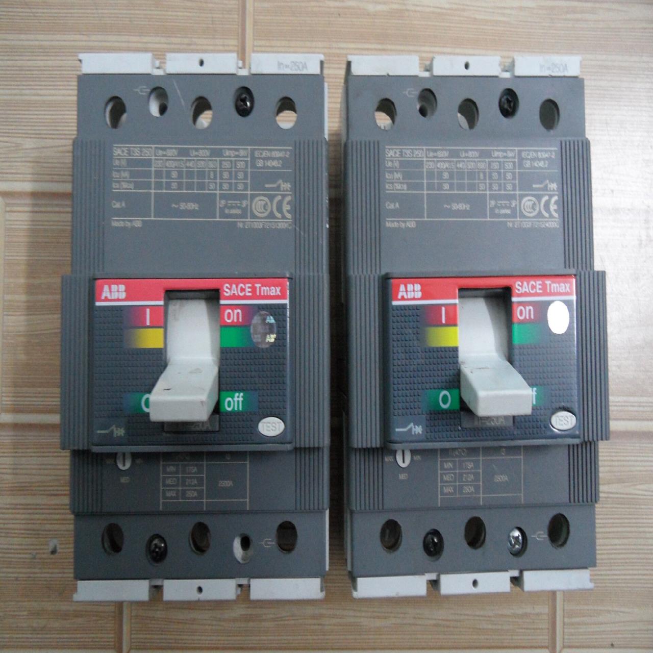 (询价)原装拆机ABB断路器SACE T3S 250 3P 250A