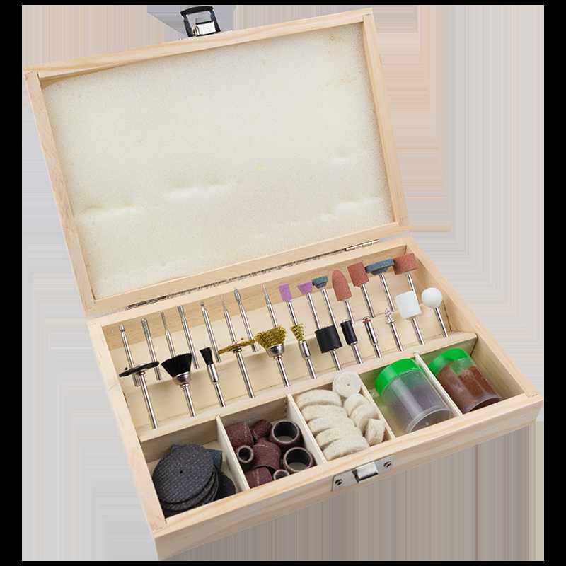 木盒电磨套装配件100PC木工金属琥珀蜜蜡打磨雕刻切割抛光工具