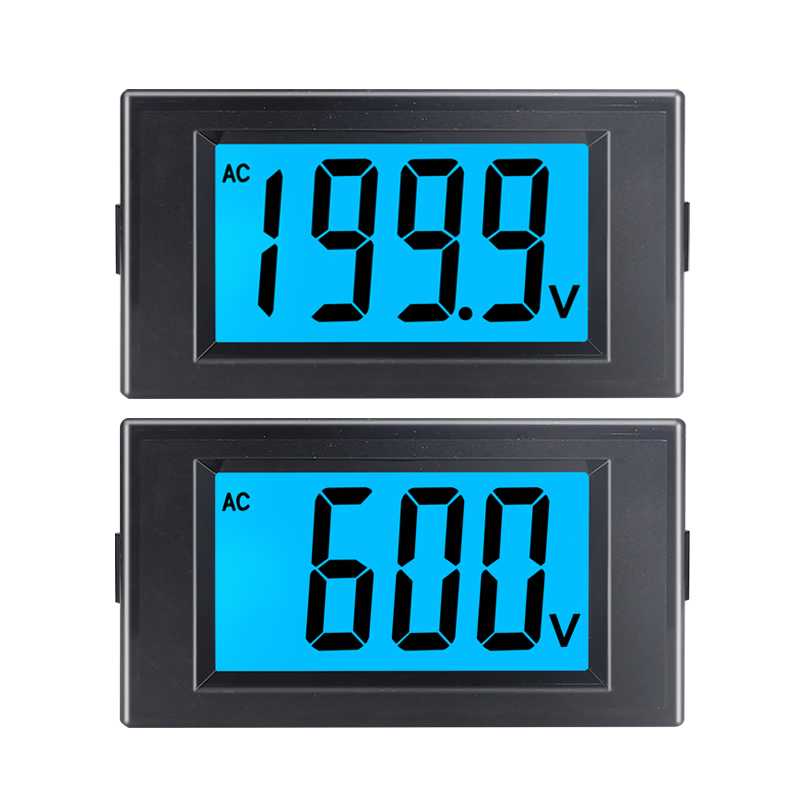 数显交流电压表0-200V600V数字电压表头AC/DC8-12V隔离供电D69-22