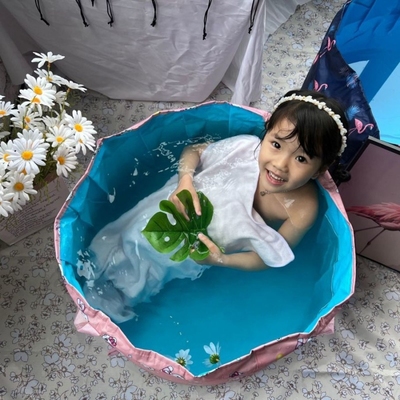 儿童泡澡捅免安装可折叠旅行婴儿沐浴桶便携式防水加厚宝宝洗澡桶