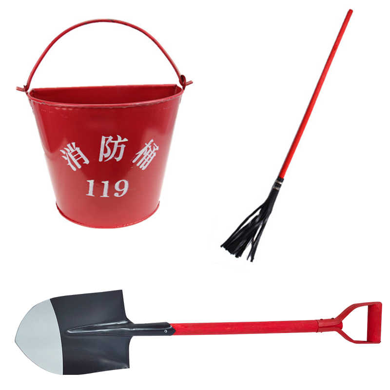 加厚型消防桶 消防锹桶 半圆桶 消防打火把铲子消防铲锹