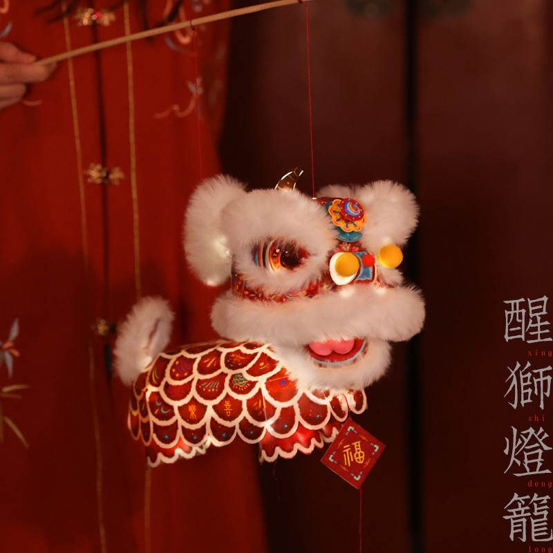 龙灯2025春节儿童手工diy中国古风非遗手提立体花灯宫灯笼礼物