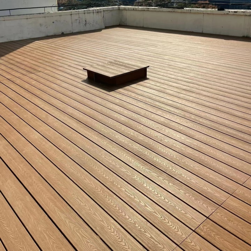 塑木地板户外庭院露台公园栈道室外二代共挤木塑地板木纹防腐木板