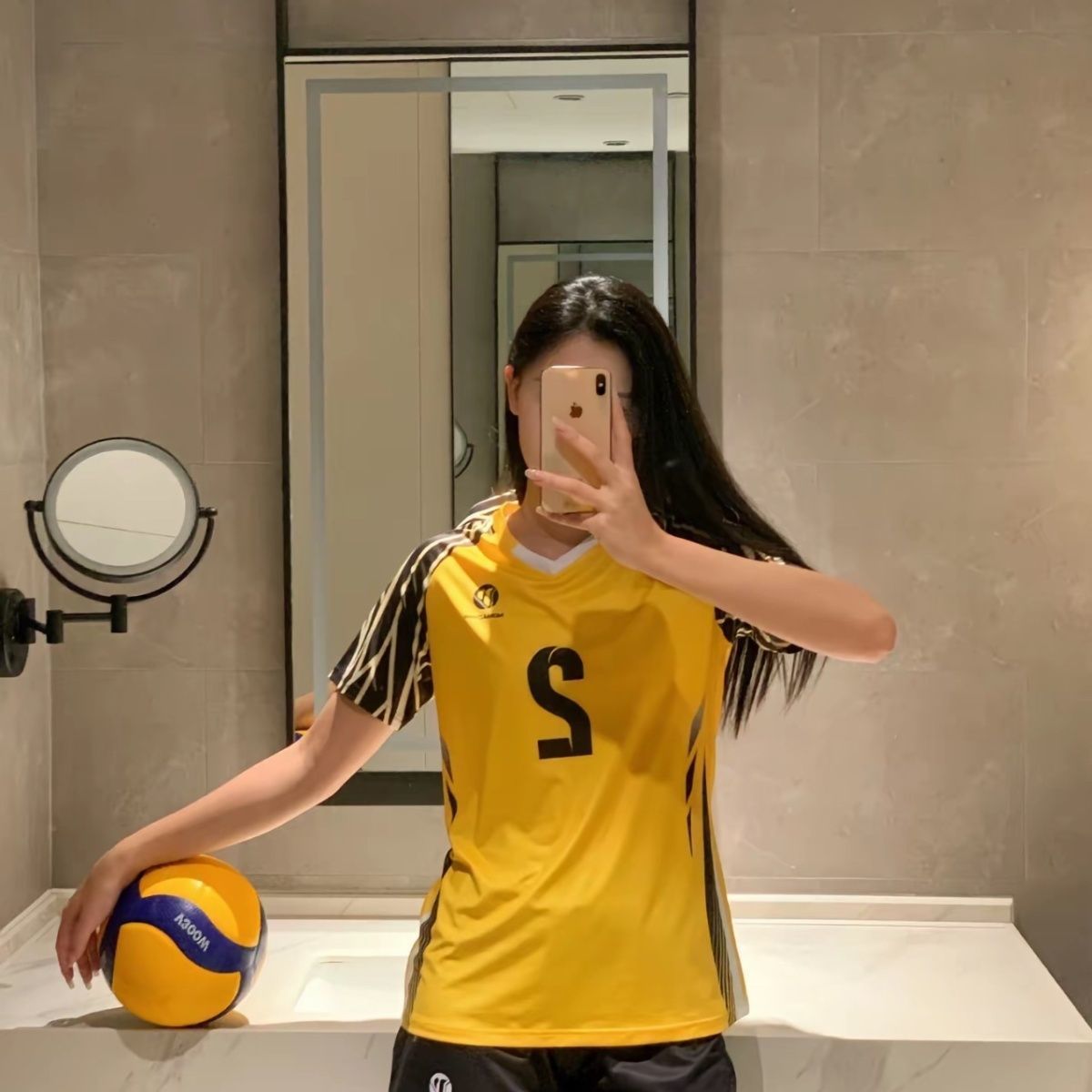 超好看健身上衣排球服套装女定制气排球服速干全身数码印比赛队服