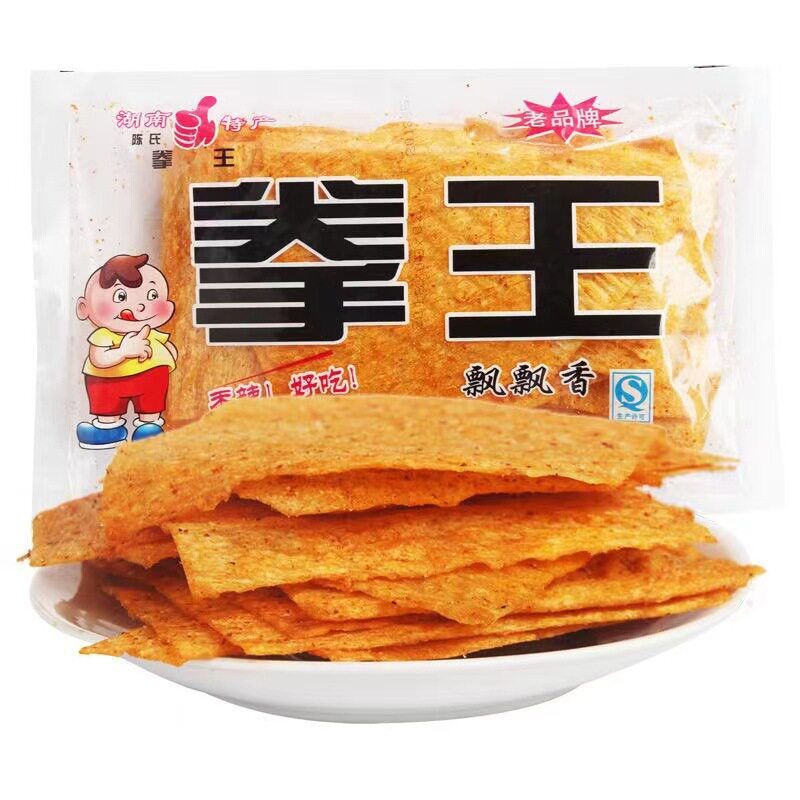【包邮】108g拳王飘飘香麻辣片香辣片豆皮片平江辣条零食小吃