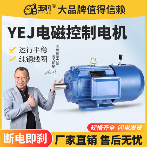 铜芯Y2EJ电磁制动三相异步电动机380VI失电刹车电机铜线马达带抱