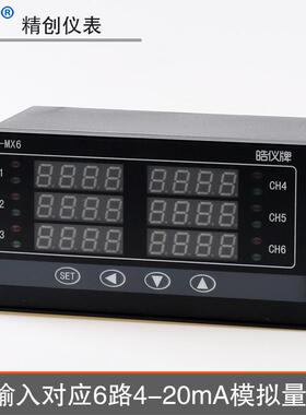 6路4-20mA输出温控器6路模拟量控制ModbusRtu温控仪RS485精创仪表