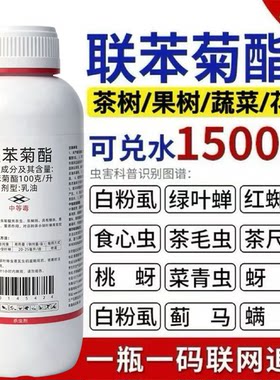 联苯菊酯杀虫剂茶小绿叶蝉蚜虫蓟马茶尺蠖茶毛虫茶叶花卉果树农药