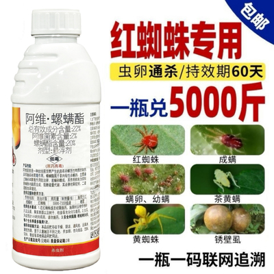 红蜘蛛专用药杀卵杀虫剂阿维螺螨酯锈壁虱果树蔬菜月季花卉杀螨剂